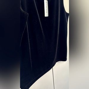 Sleeveless Black Velvet Tank